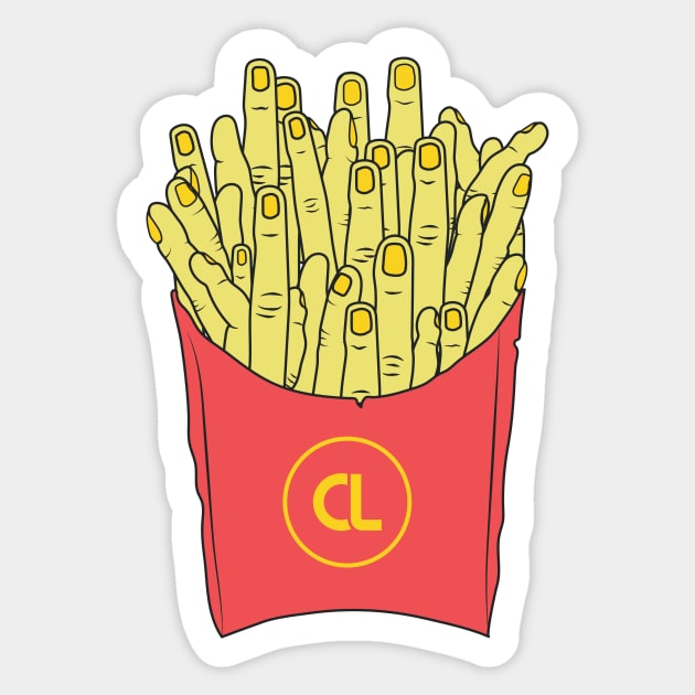 Finger Fries Sticker by CalebLindenDesign